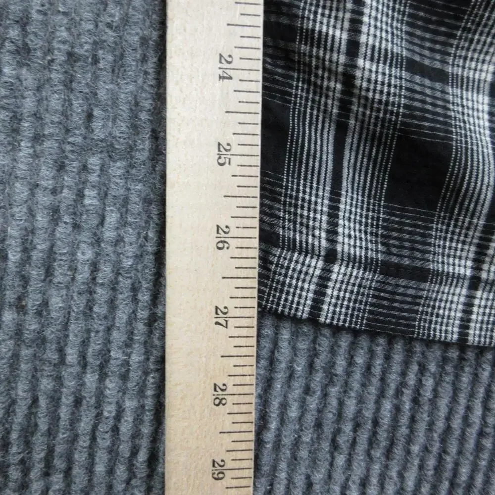 Aelfric Eden Pants Mens S Black Plaid Rayon Wide Relaxed Elastic 26x27* NWT